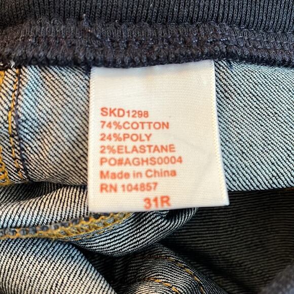 AG ADRIANO GOLDSCHMIED the Tights Dark Wash Pull On Elastic Skinny Jeans Size 31 - Picture 5 of 5